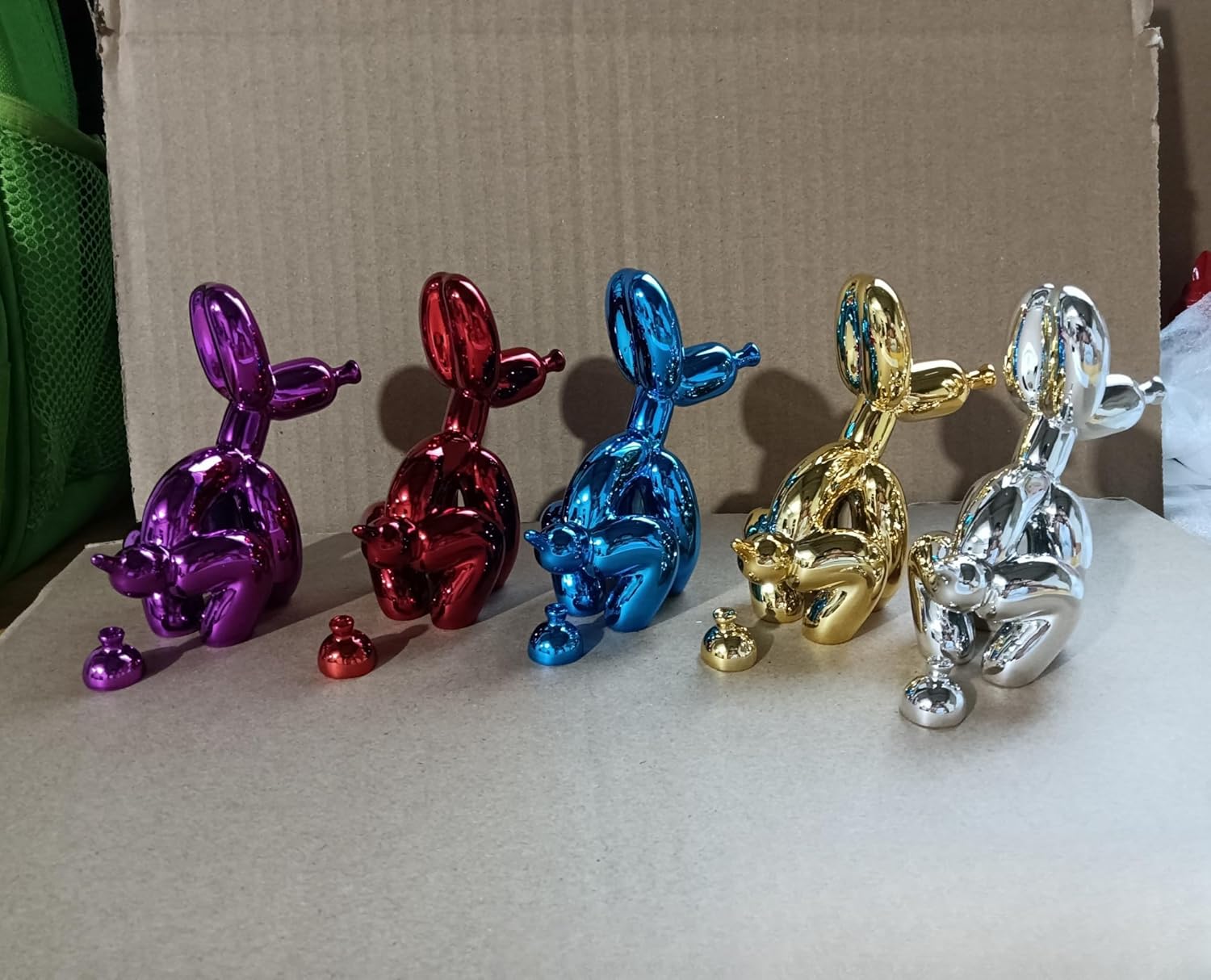 Grotekom Shiny Balloon Dog Mini Statue Blue