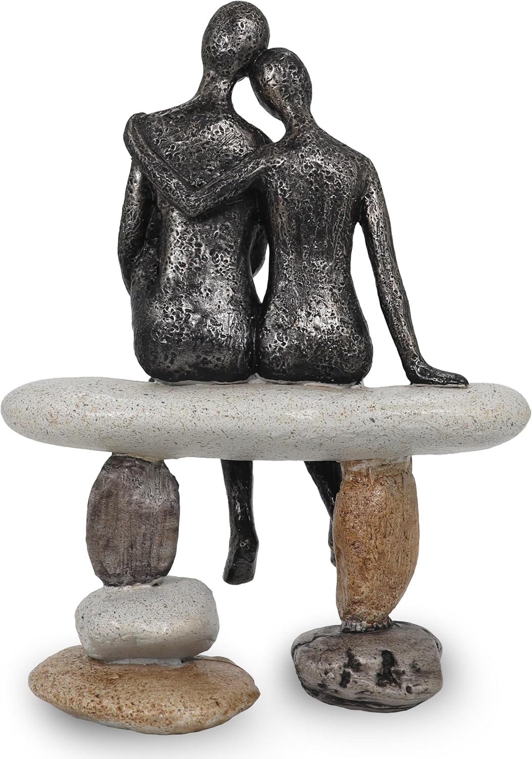 Abstract Couple Statue Cast Iron Design
