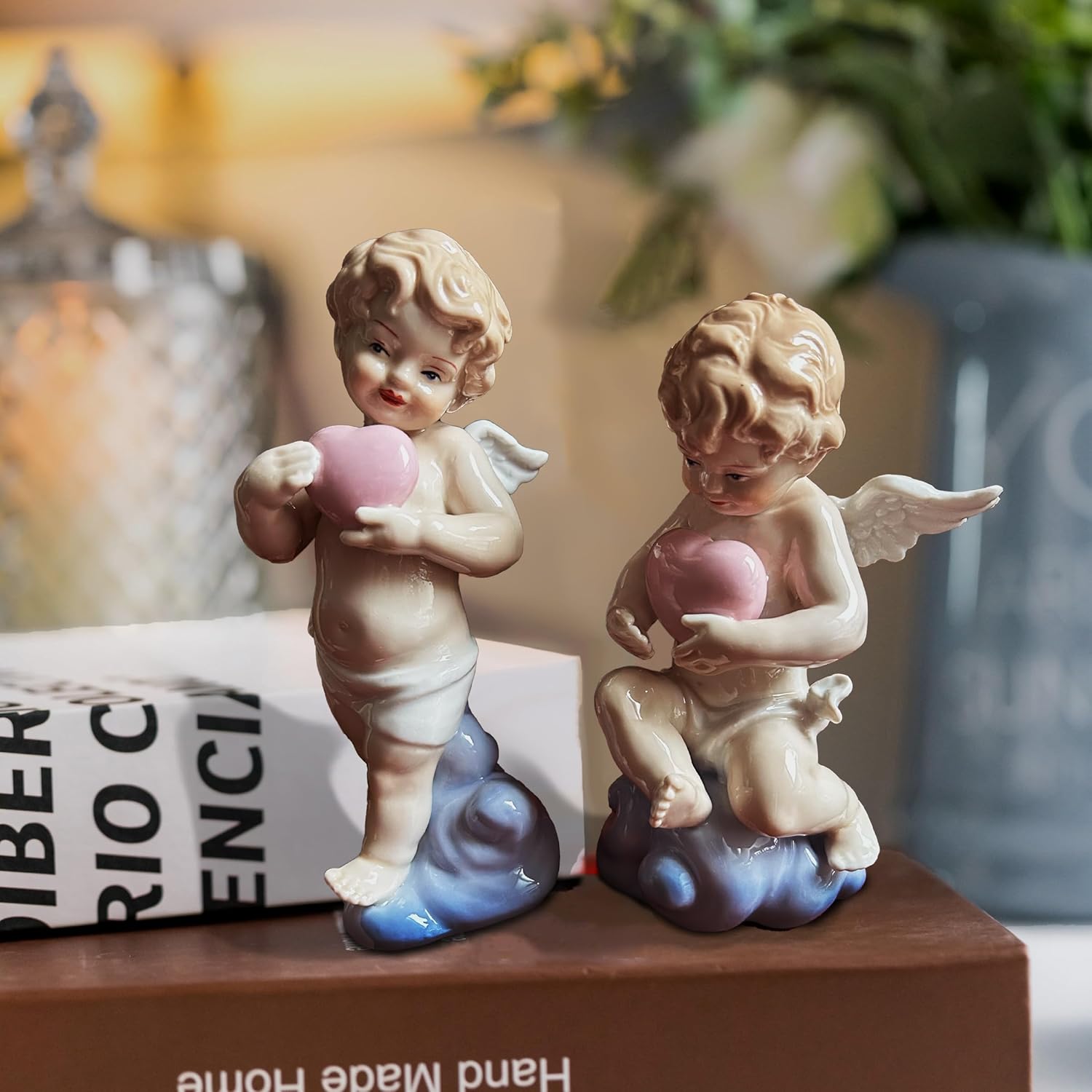 MTME Angel Cupid Porcelain Figurine Heartfelt Gift