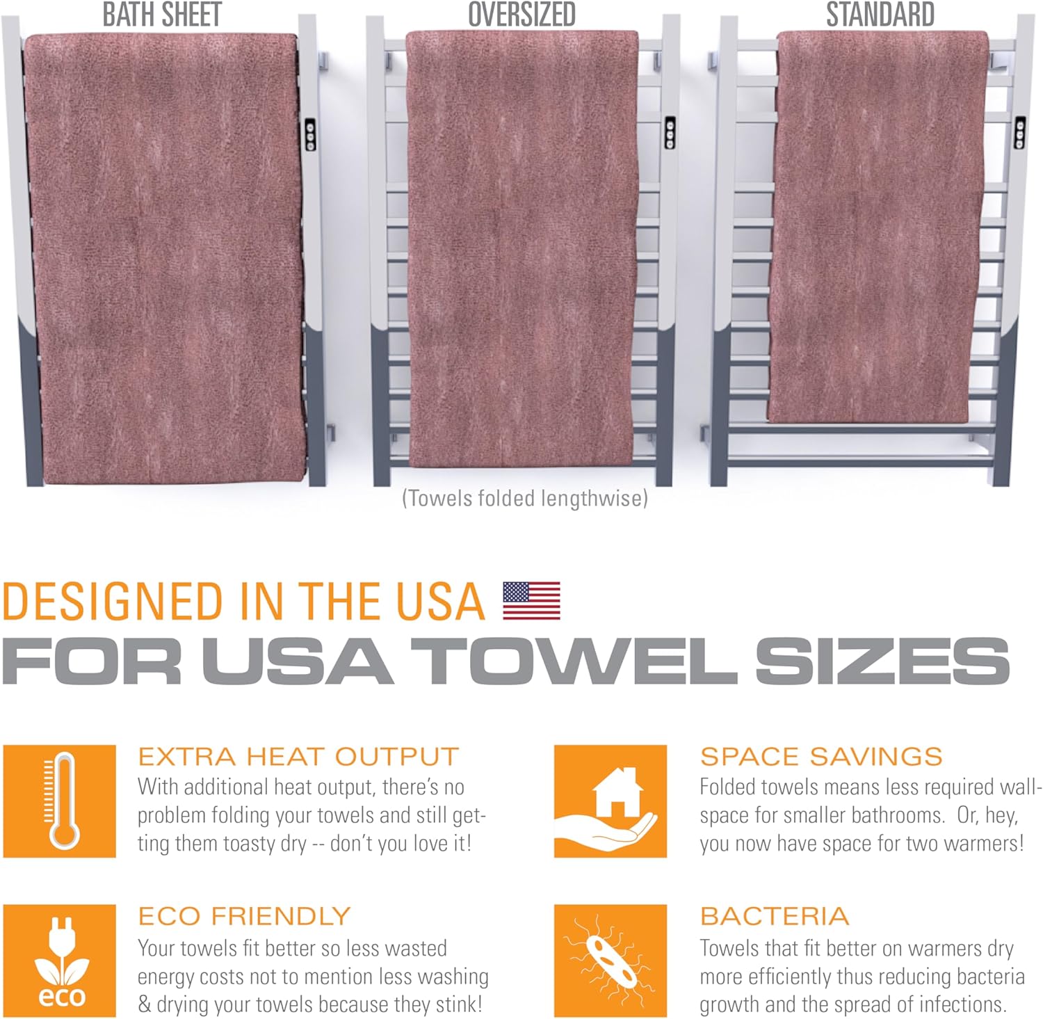 Brandon Basics Wall Mounted Electric Towel Warmer with Wi-Fi Timer