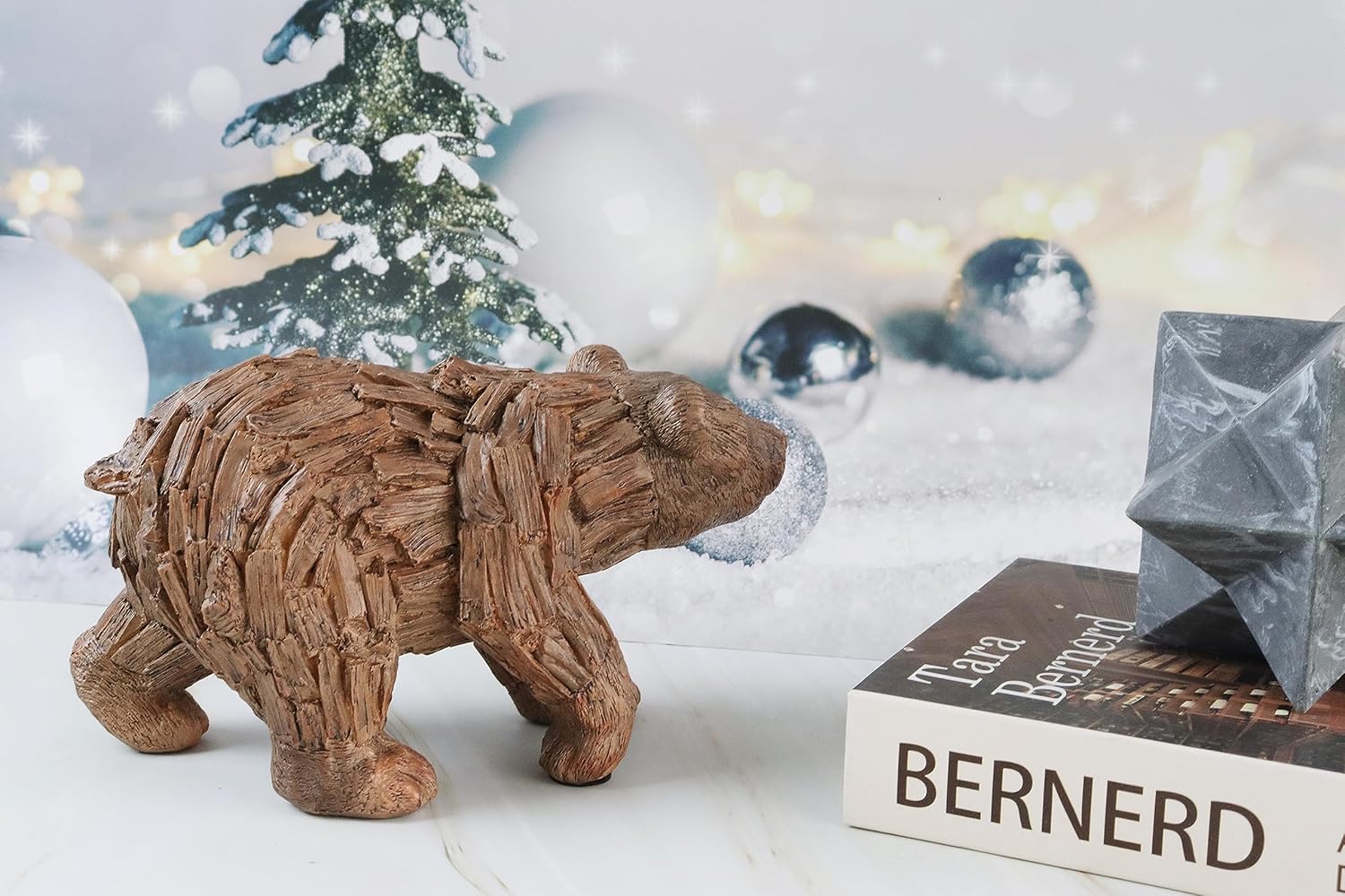 Hymmah Brown Bear Statue Rustic Home Decor