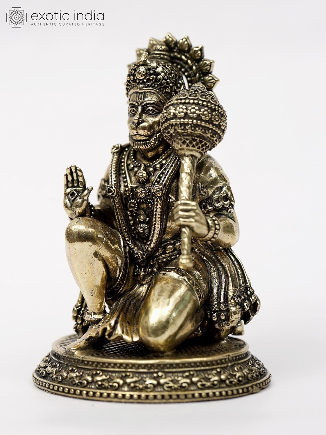 Superfine Brass Hanuman Statue Home Office Decor
