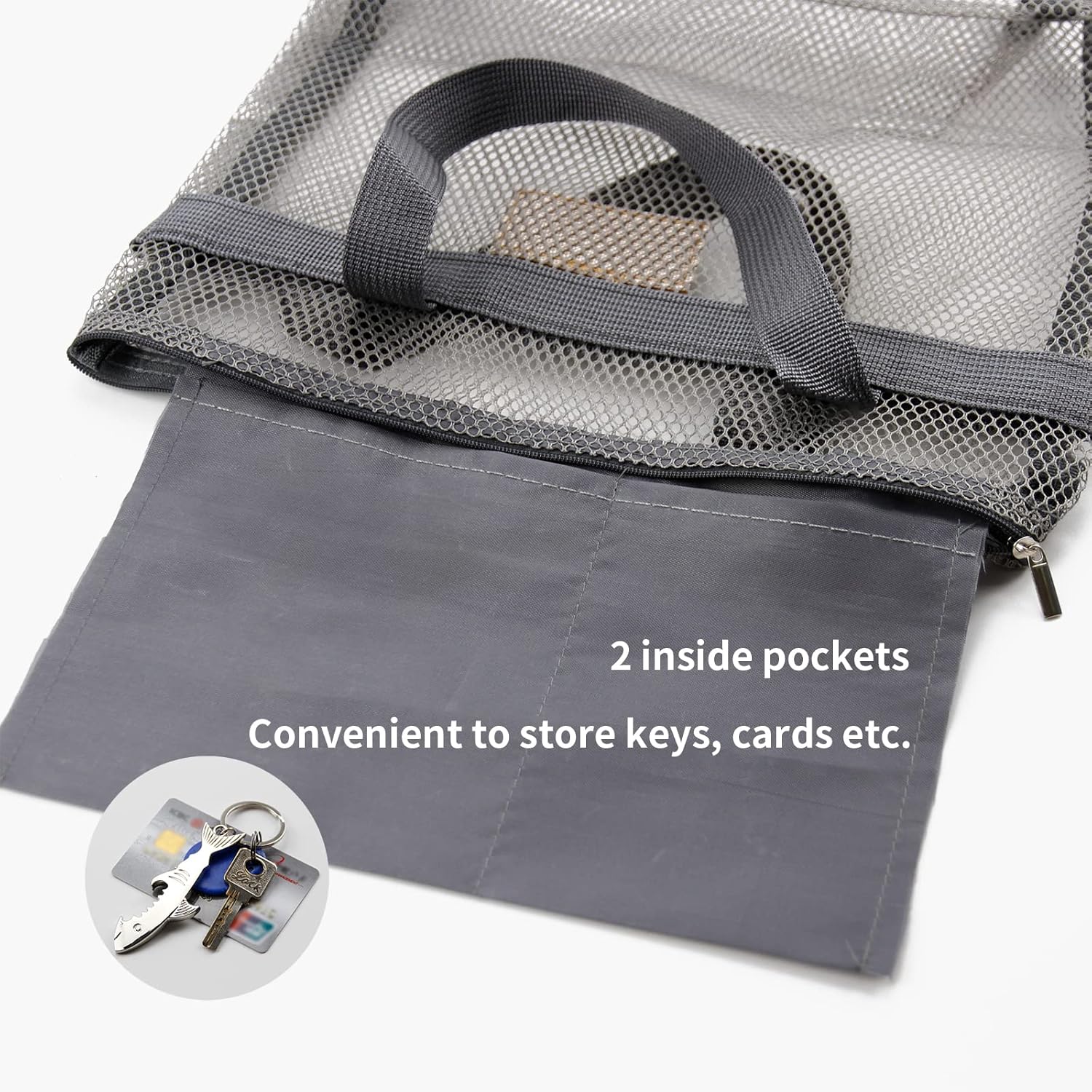 TOPASION Mesh Shower Caddy Bag Portable Organizer