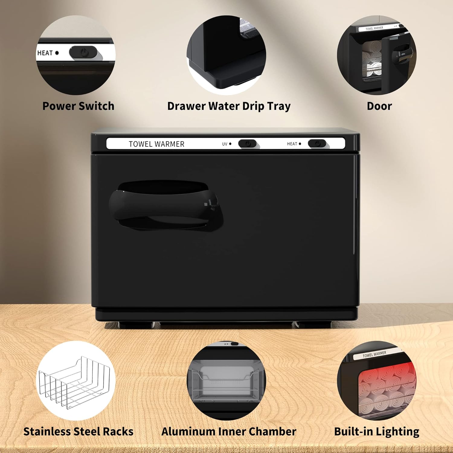 Asiakarn 8L Mini Towel Warmer for Spa and Salon