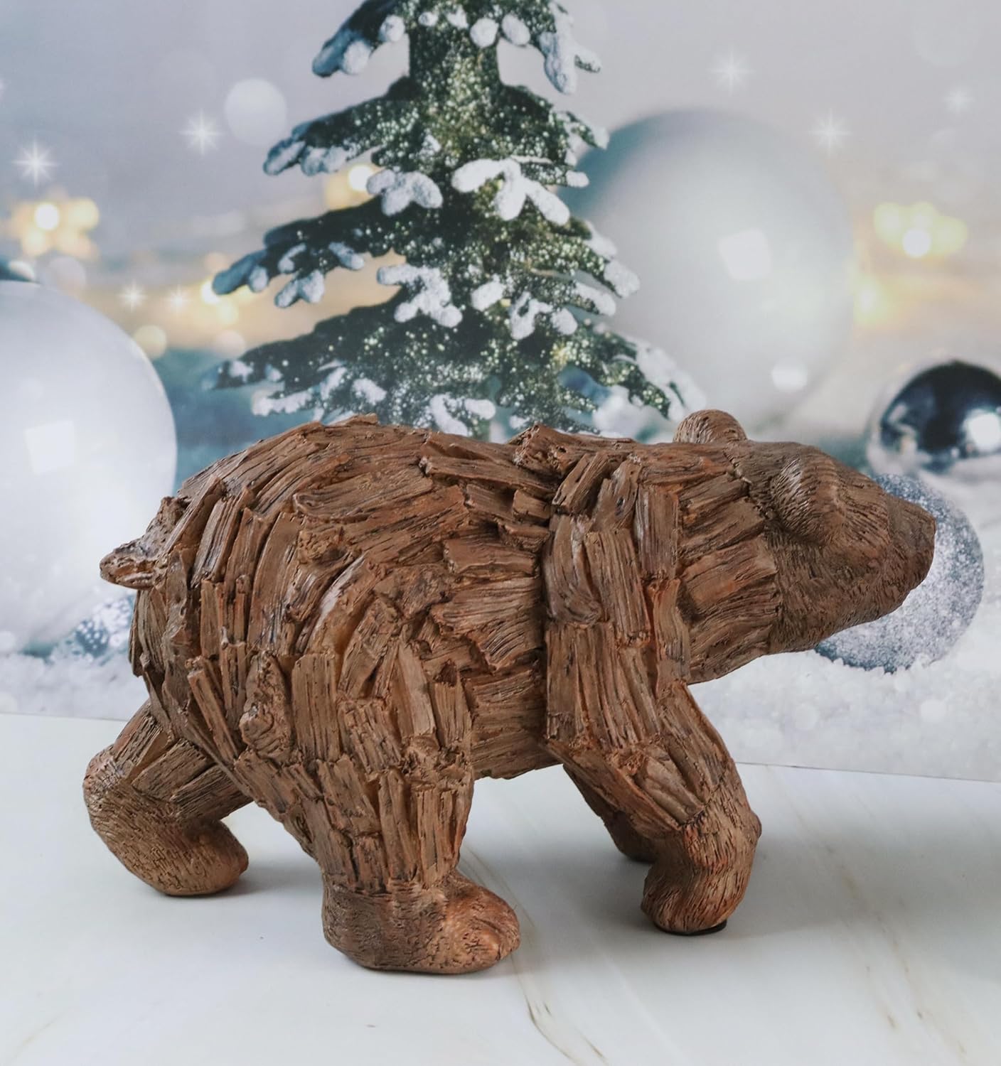Hymmah Brown Bear Statue Rustic Home Decor