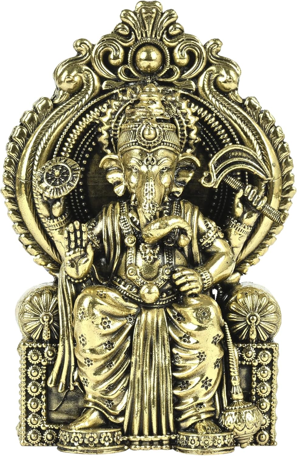 Small Superfine Brass Ganesha Statue Lalbaugcha Raja Pooja Idol