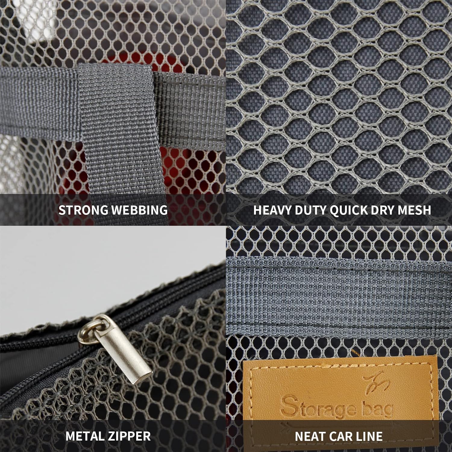 TOPASION Mesh Shower Caddy Bag Portable Organizer
