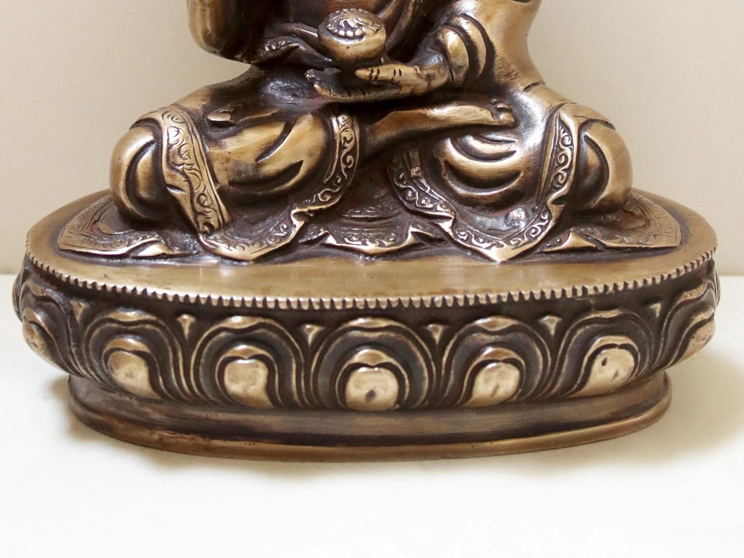 8-Inch Buddha Brass Statue with Vitarka Mudra