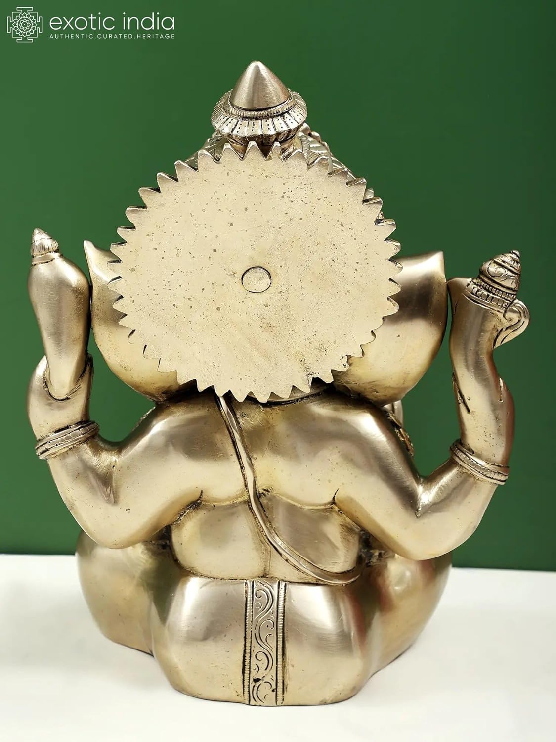 Brass Ganesha Statue 125 Inch Divine Home Office Decor