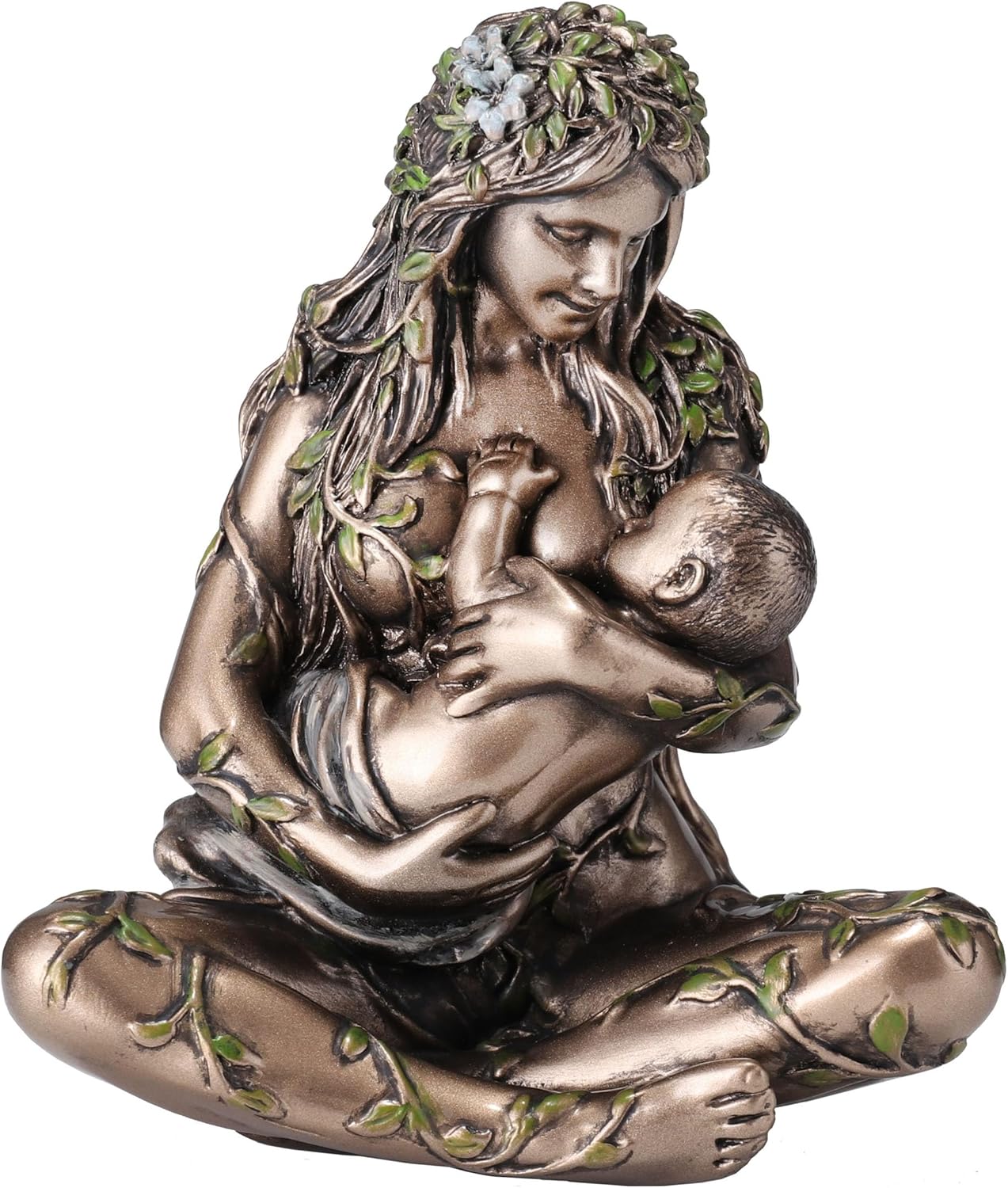 Veronese Design 4 38 Inch Mother Earth Gaia Nurturing Baby Resin Sculpture