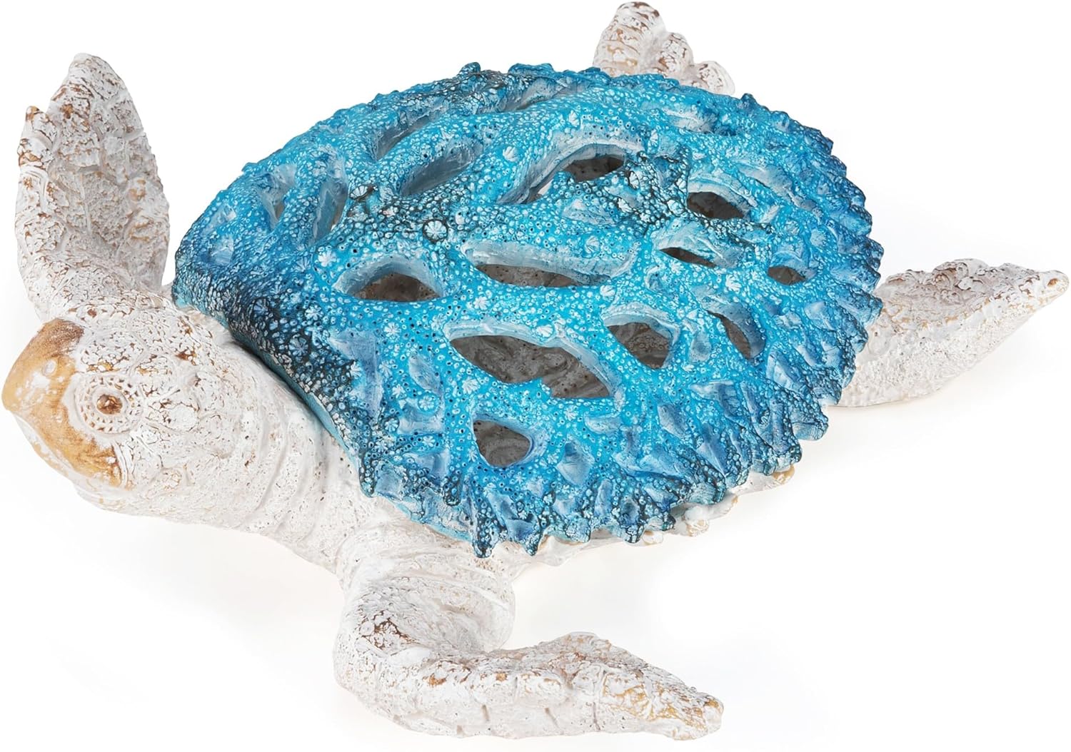 VVGIFTS Blue Sea Turtle Coral Reef Sculpture