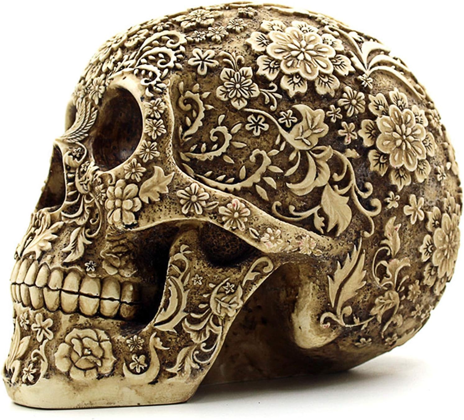 UJOY Creative Skull Flowers Sculpture 81 Inch Home Decor
