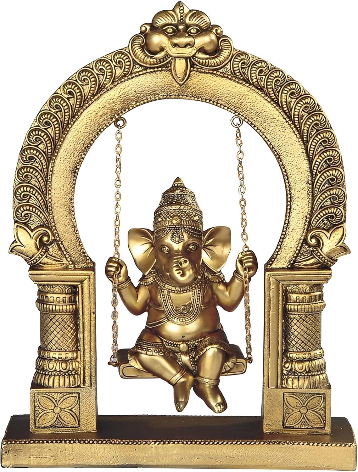 ICE ARMOR 10 Inch Brass Ganesha Statue