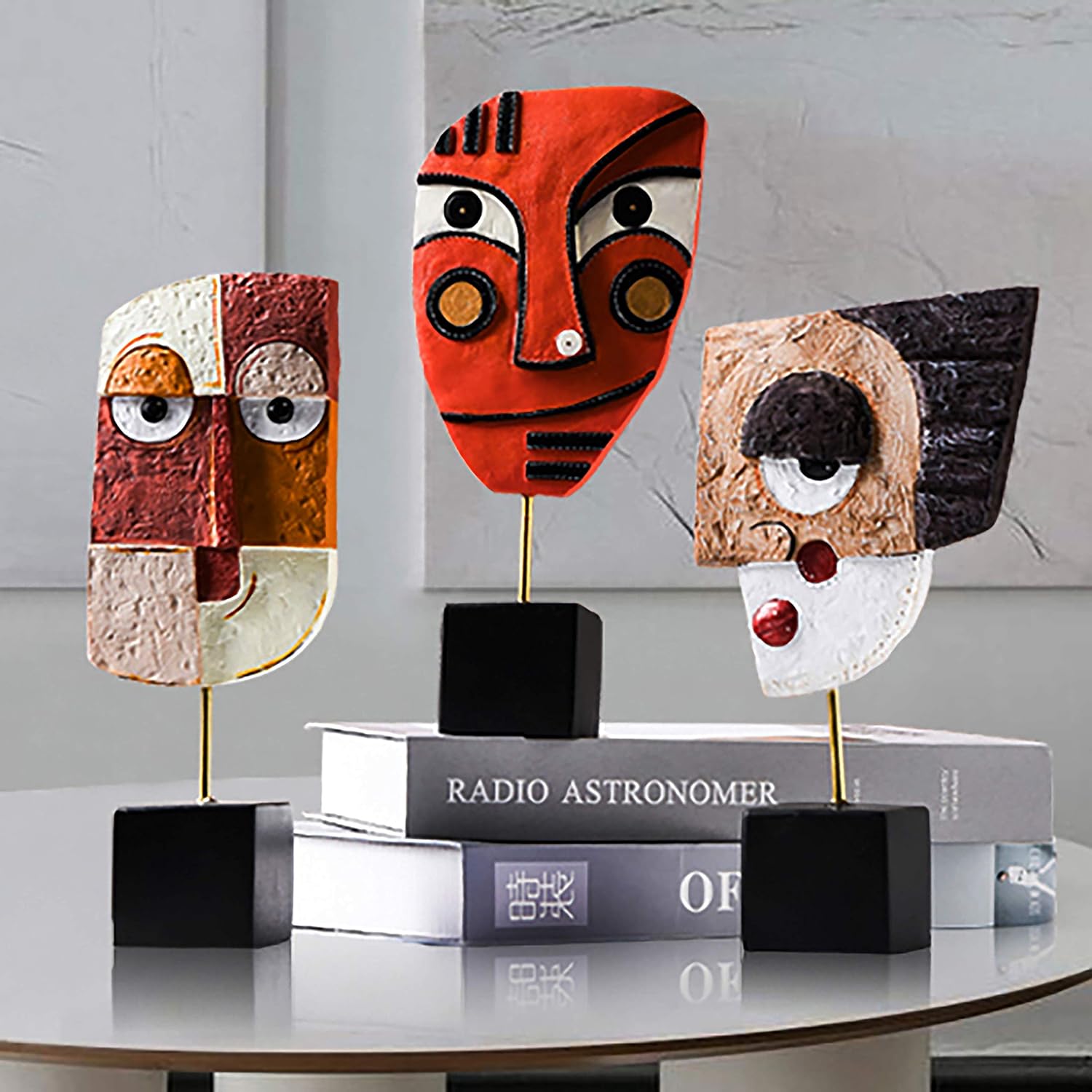 HCCMLOVE Smile Abstract Resin Sculpture - Modern Home Decor