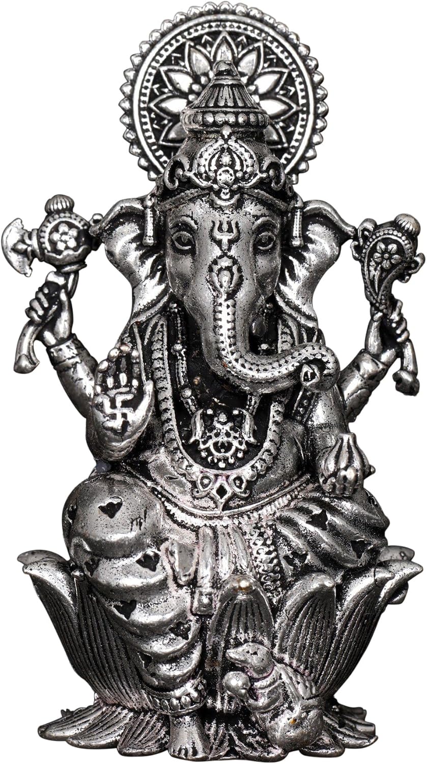 Exotic India Small Superfine Ganesha Brass Statue 1