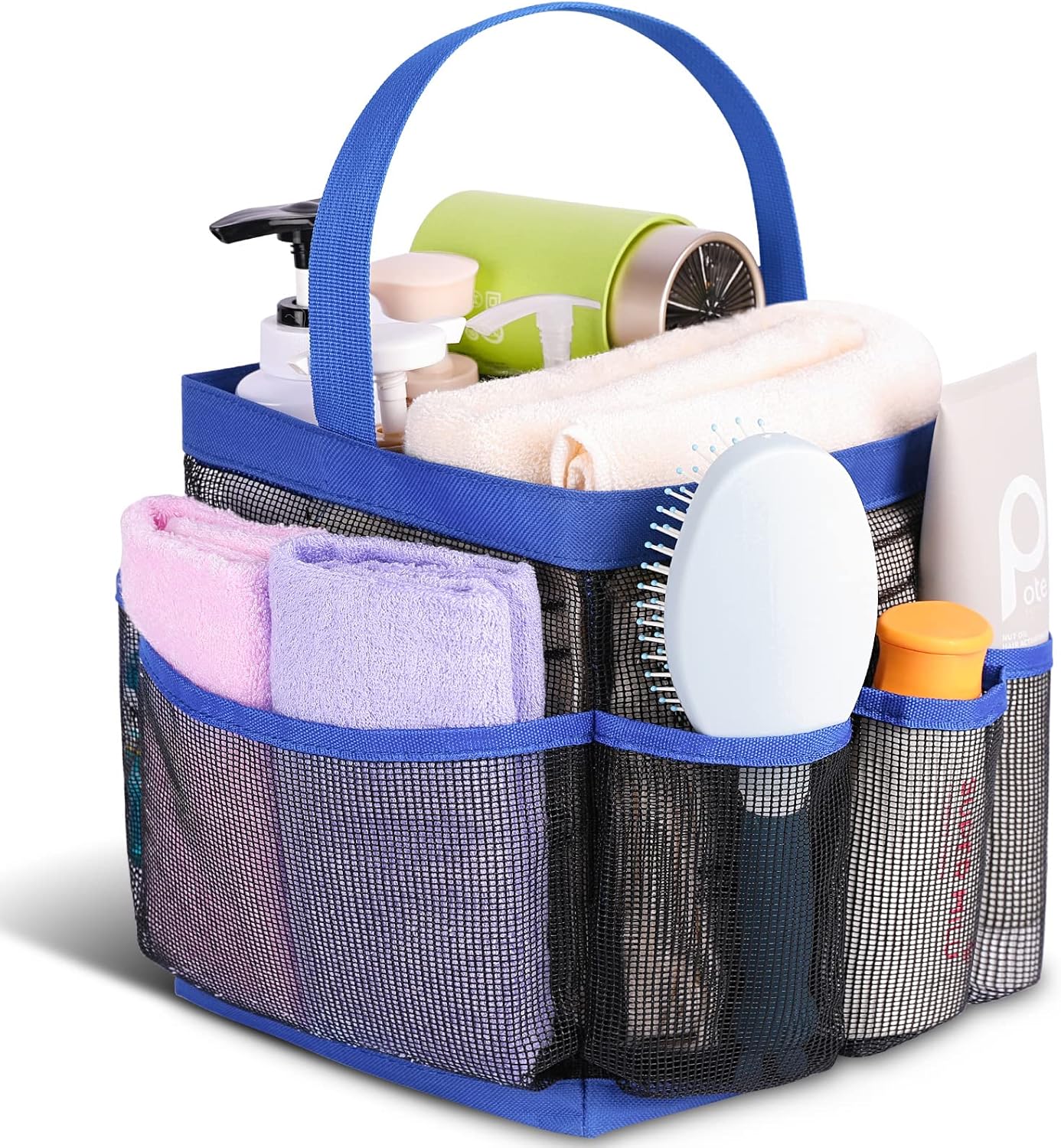 EUDELE Mesh Shower Caddy Portable with 8 Pockets