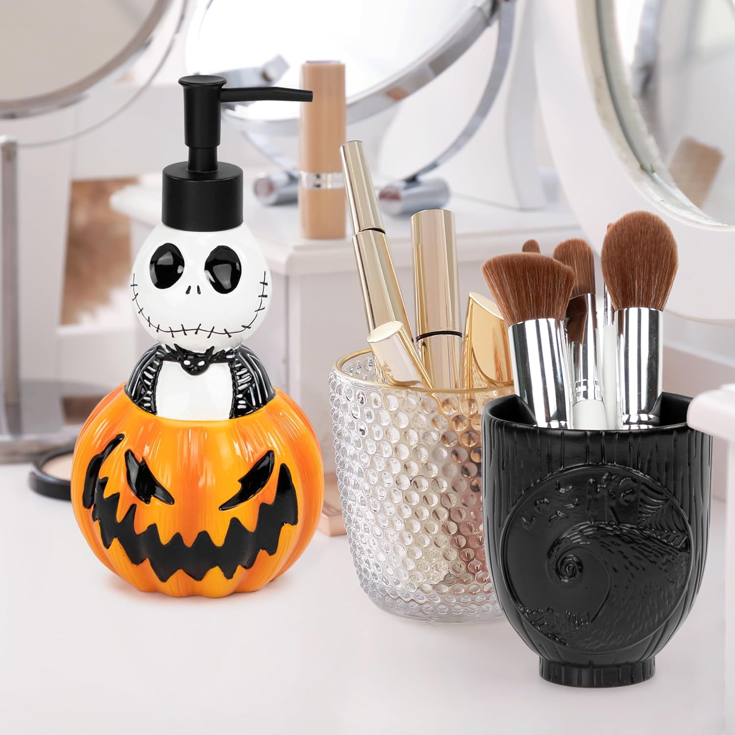 Jay Franco Disney Nightmare Before Christmas Bathroom Dispenser Set