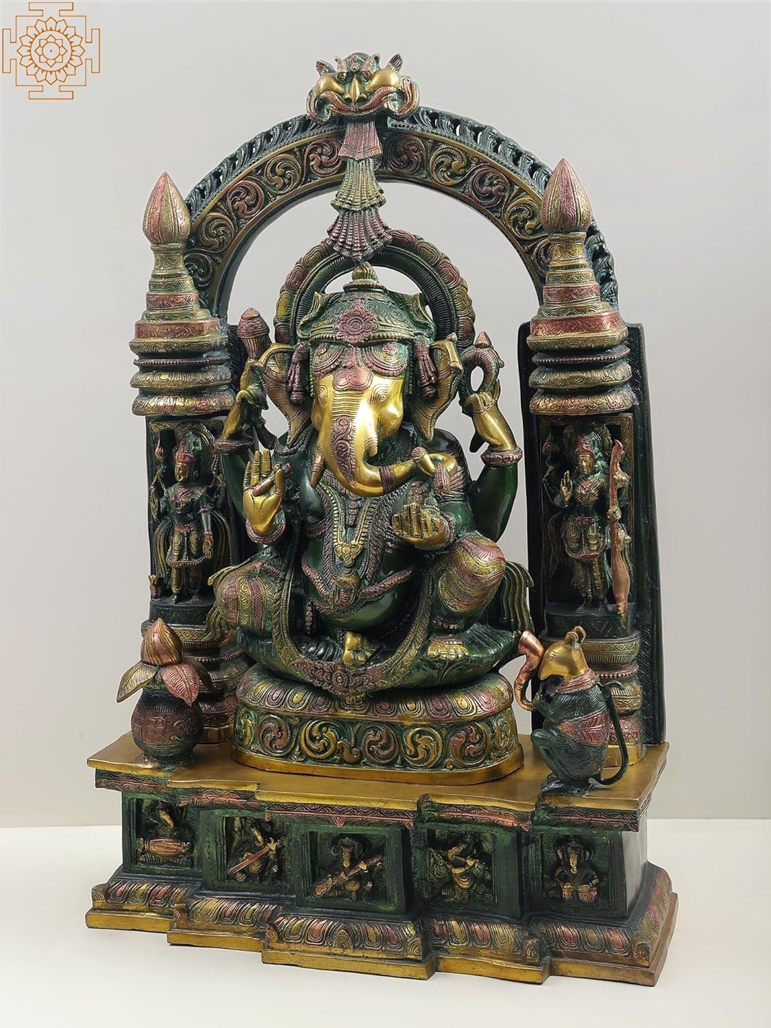 Lord Ganesha Brass Statue 33 Inches Tall