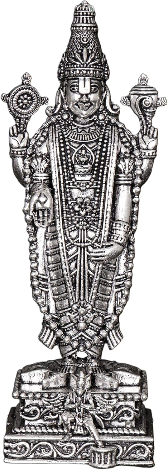 Superfine Lord Tirupati Balaji Brass Statue with Garuda Base