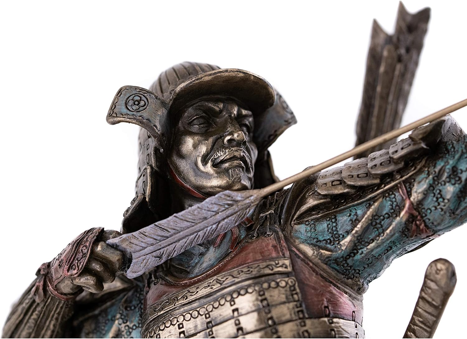 Japanese Samurai Archer Bronze Statue - 85 Inch Collectible Figurine