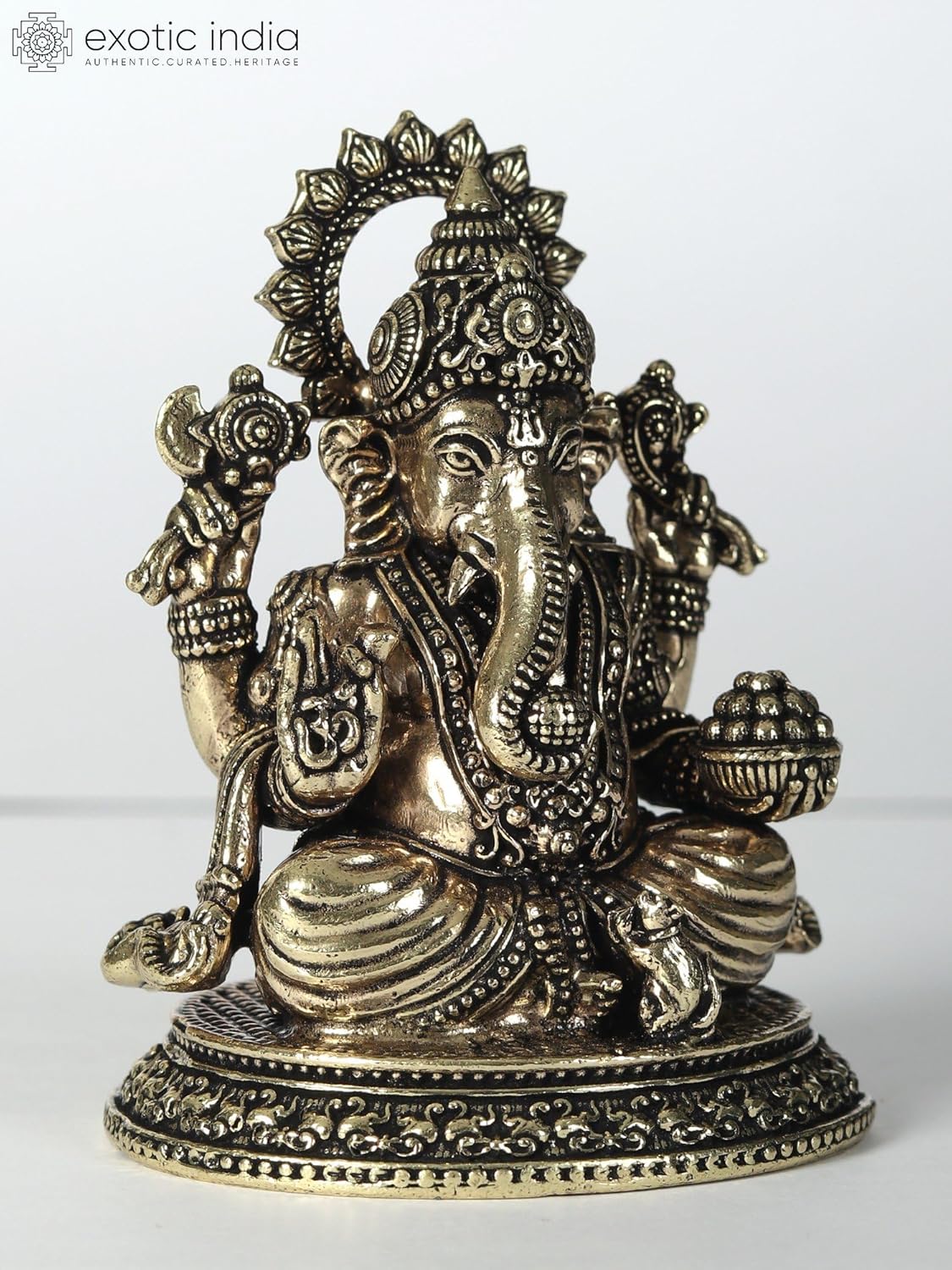 Superfine Brass Ganesha Statue Home Office Decor
