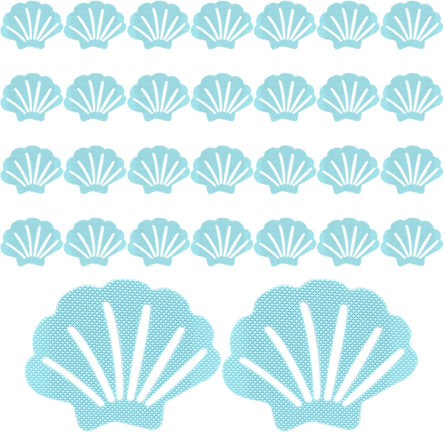 Coufce Bathtub Stickers Non-Slip Seashell Shape 30Pcs