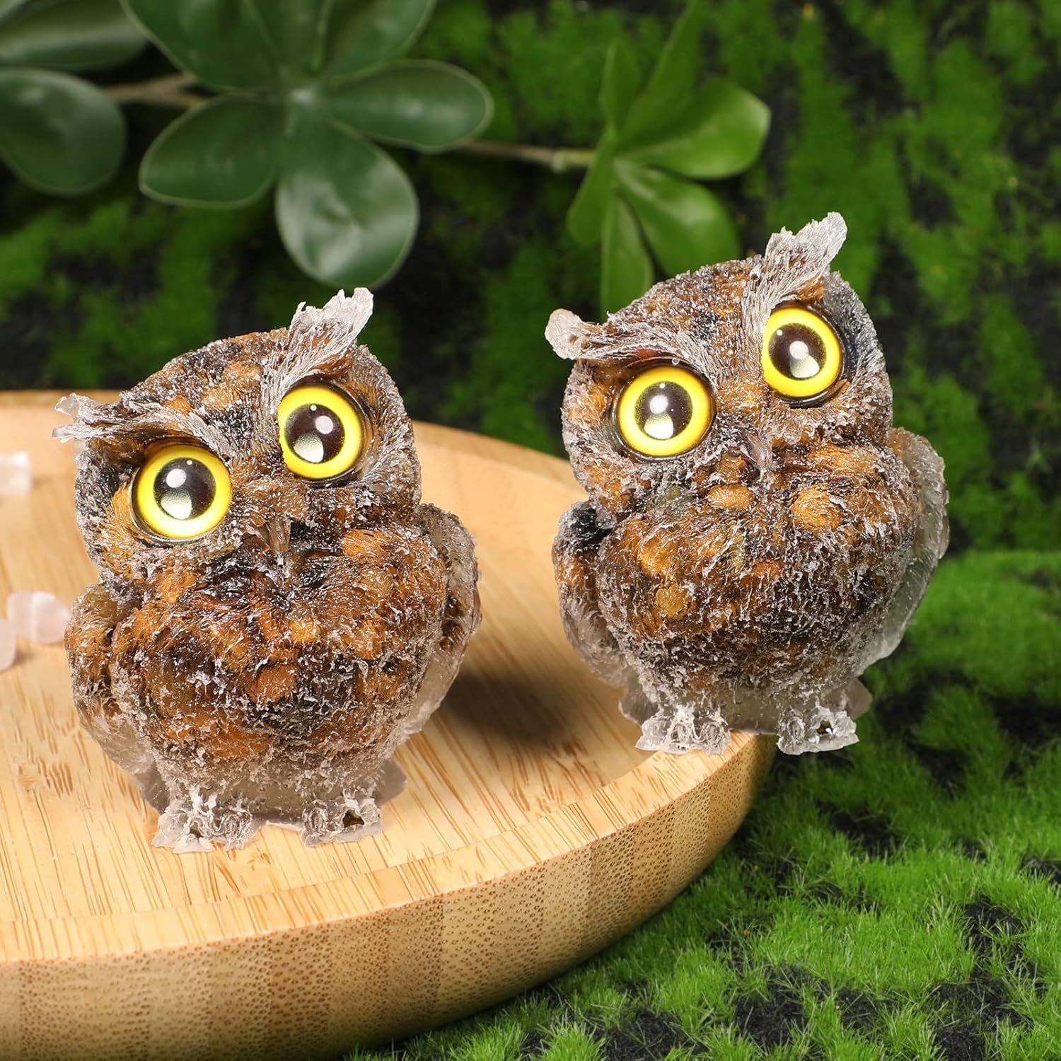 Amogeeli Healing Orgone Crystal Owl Statue