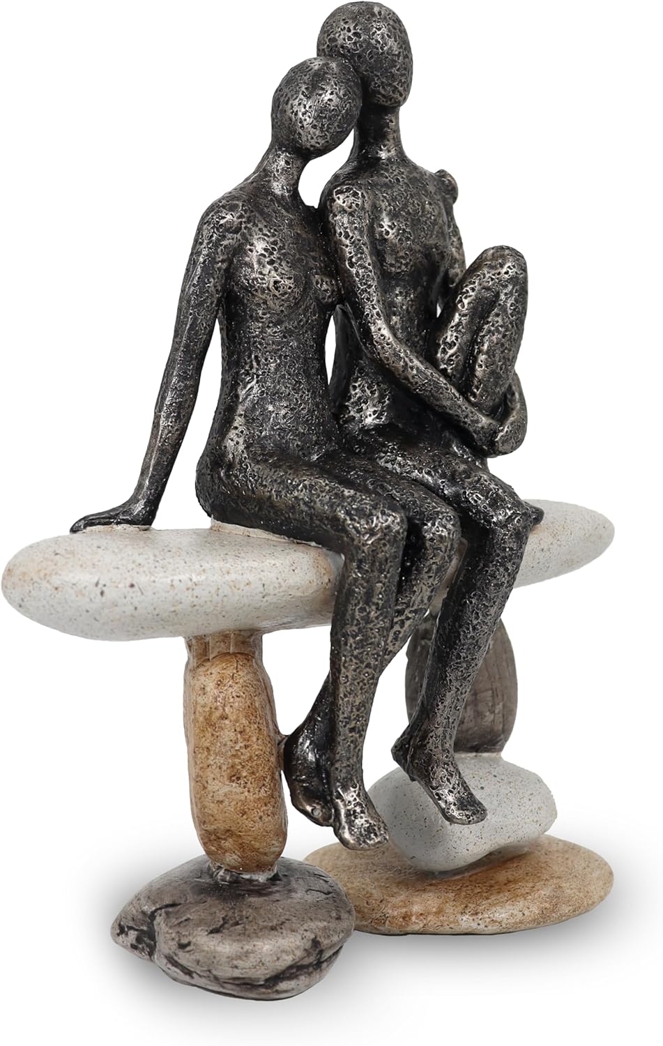 Abstract Couple Statue Cast Iron Design