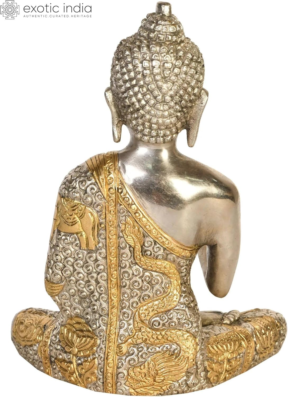 Brass Buddhist Statue Peaceful Deity Home Decor