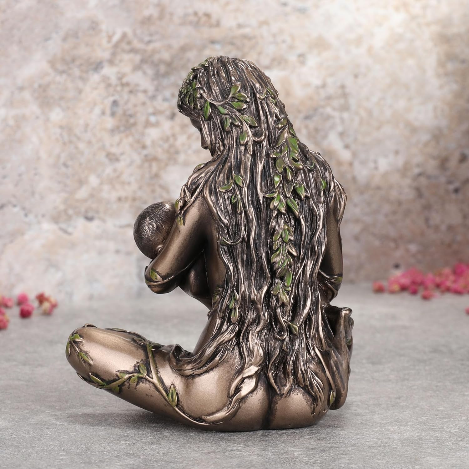Veronese Design 4 38 Inch Mother Earth Gaia Nurturing Baby Resin Sculpture
