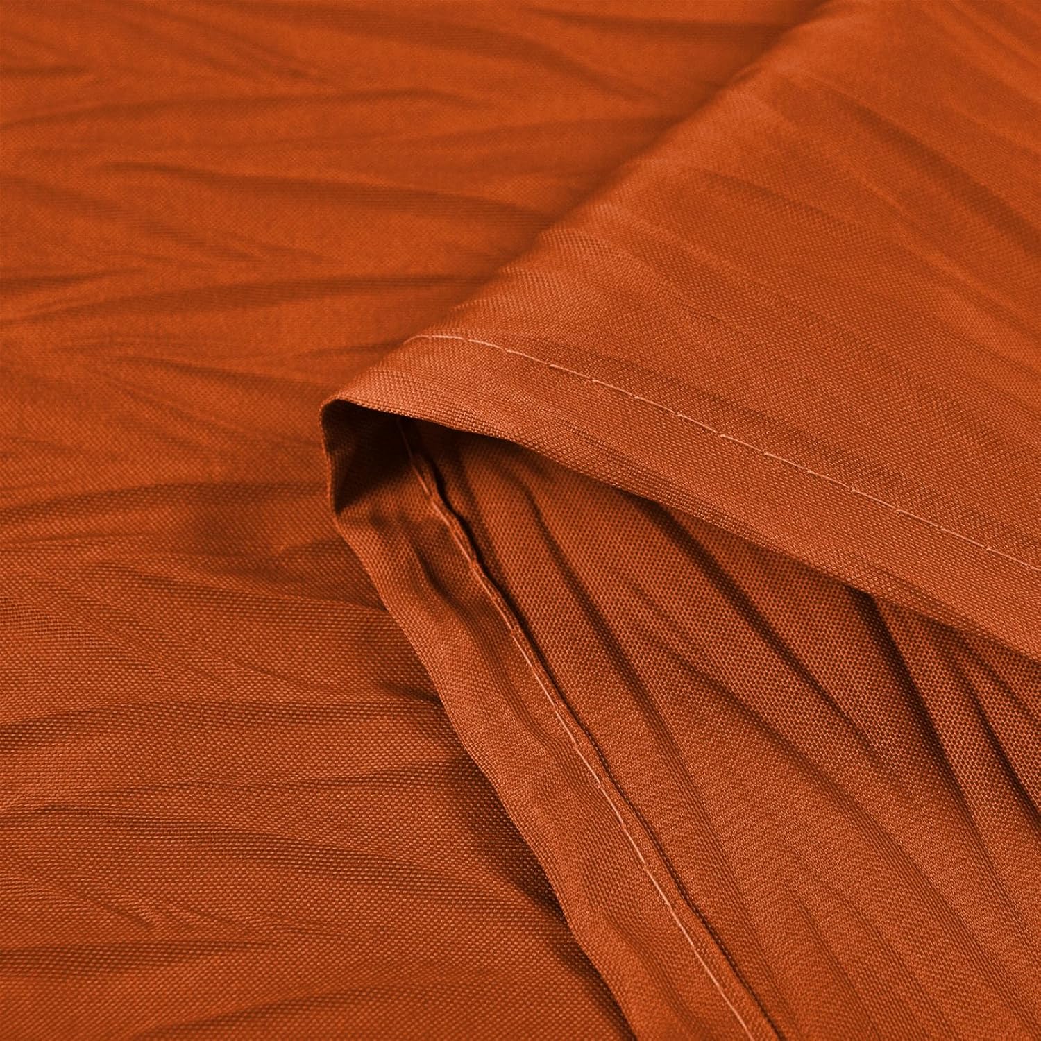 Tititex Vibrant Orange Burnt Ochre Crumpled Shower Curtain 72x72 Inch