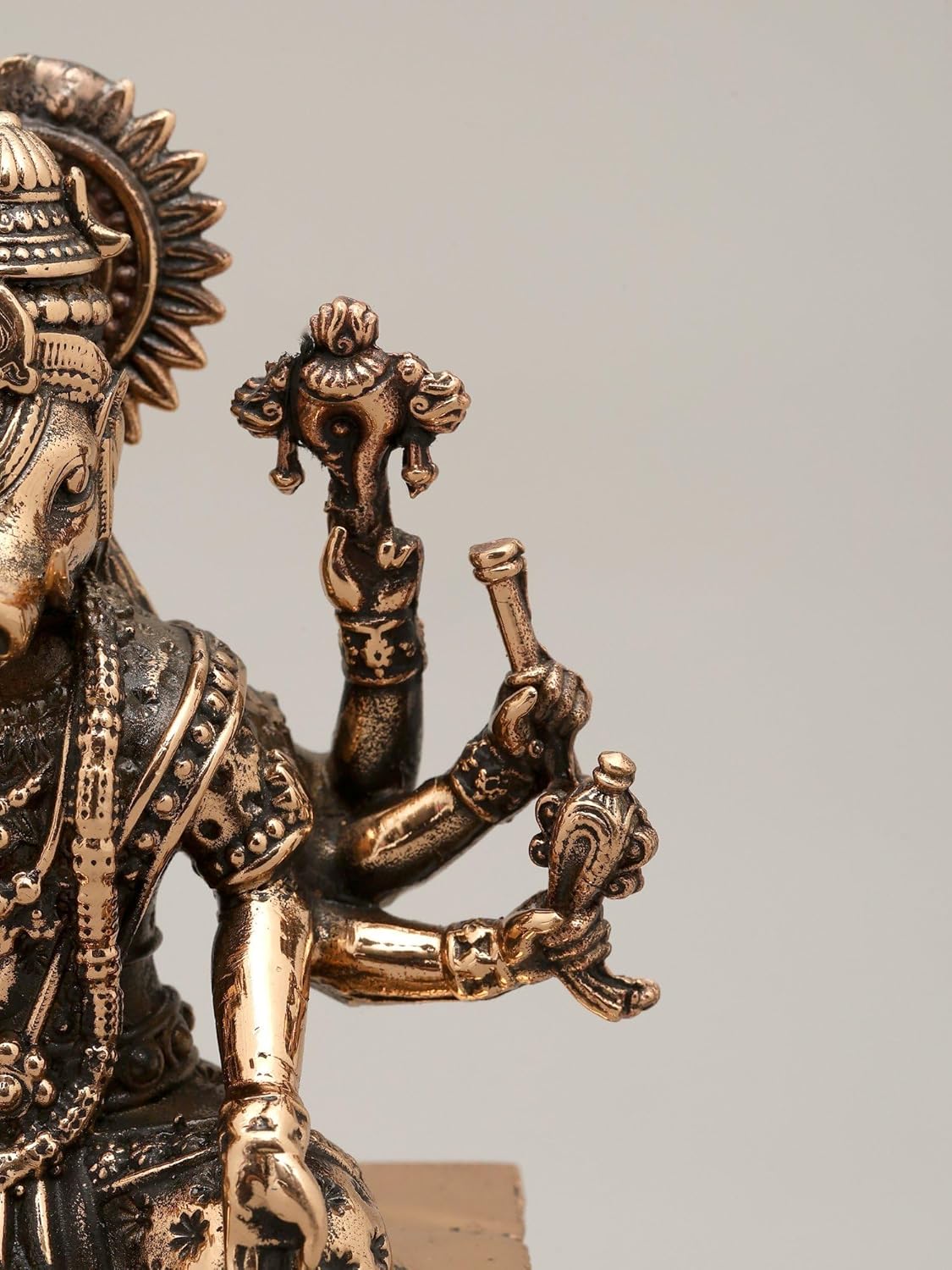 Small Superfine Eight Armed Goddess Varahi Brass Statue