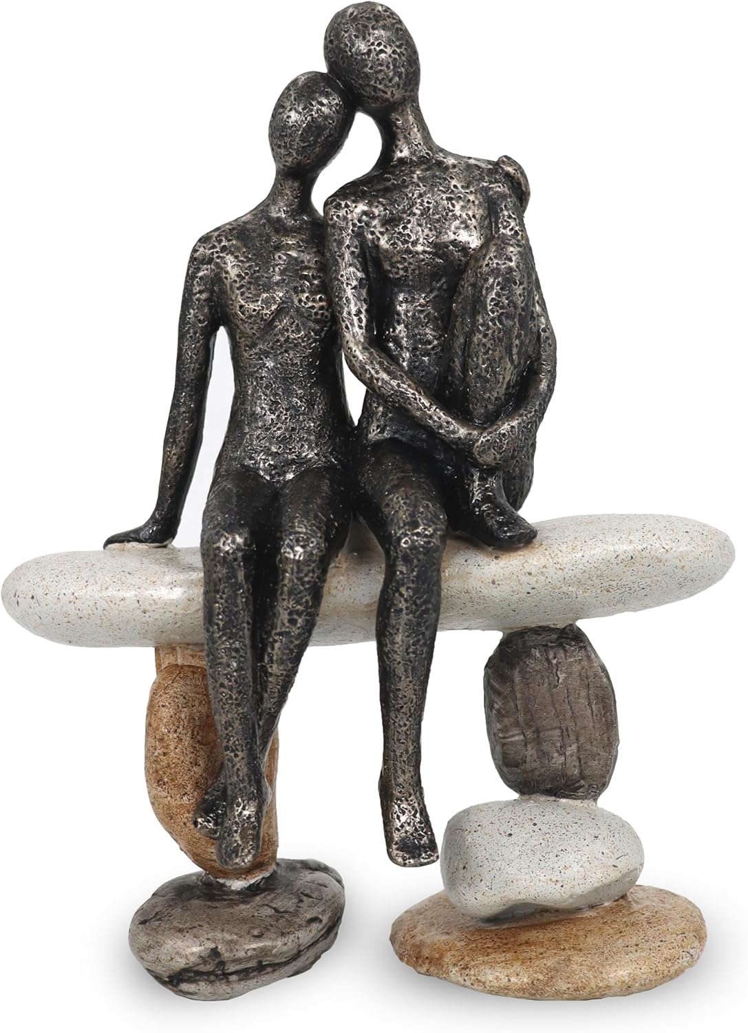 Abstract Couple Statue Cast Iron Design