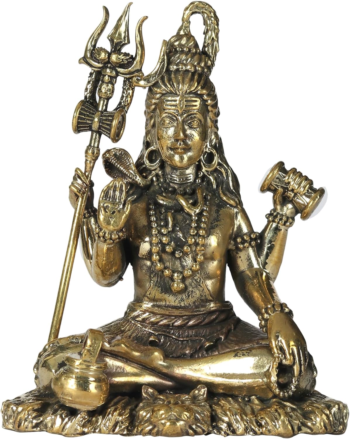 Small Superfine Lord Shiva Brass Statue for Home Puja Mandir