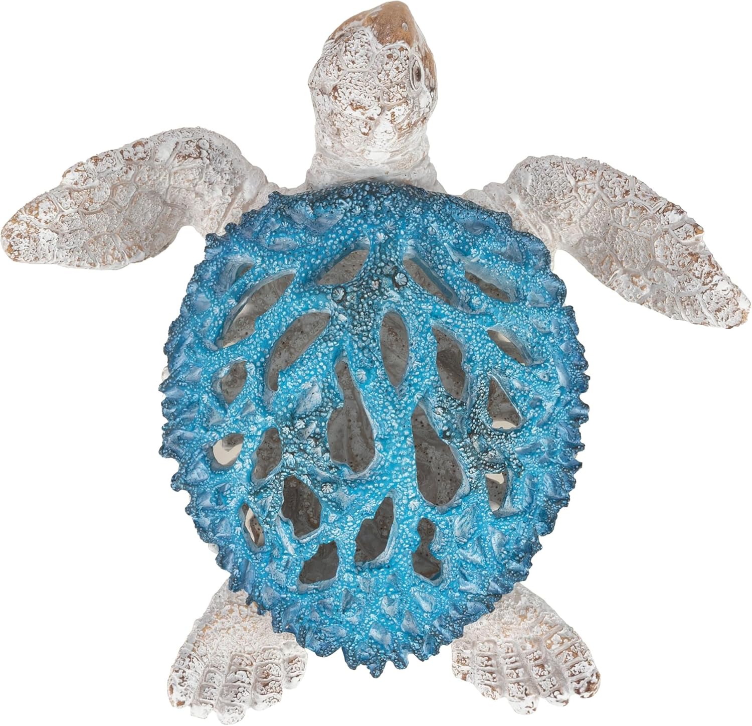 VVGIFTS Blue Sea Turtle Coral Reef Sculpture