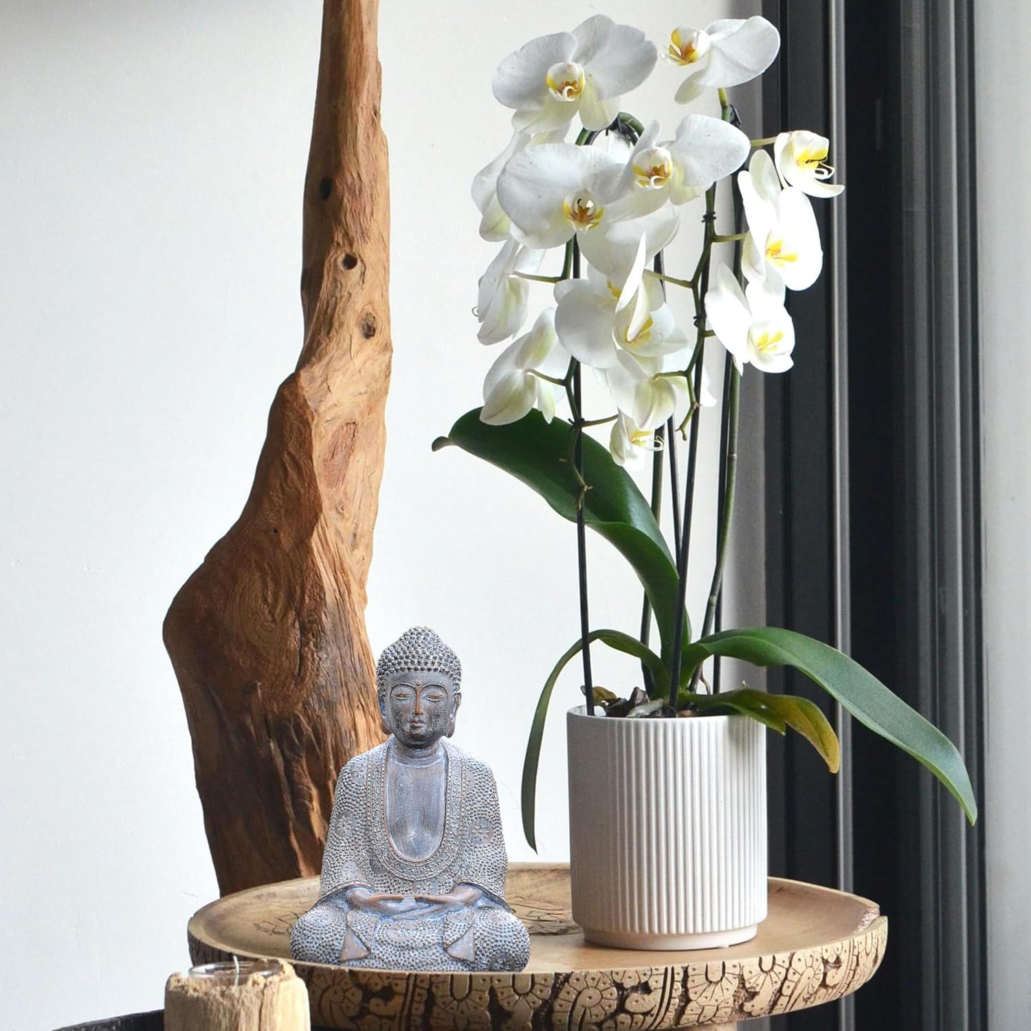 Tolatr Buddha Statue 866 Inch Resin Garden Decor