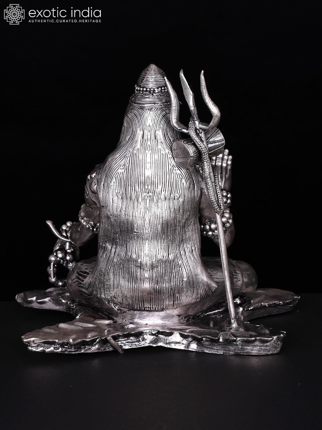 Superfine Silver Plated Lord Shiva Brass Statue for Pooja