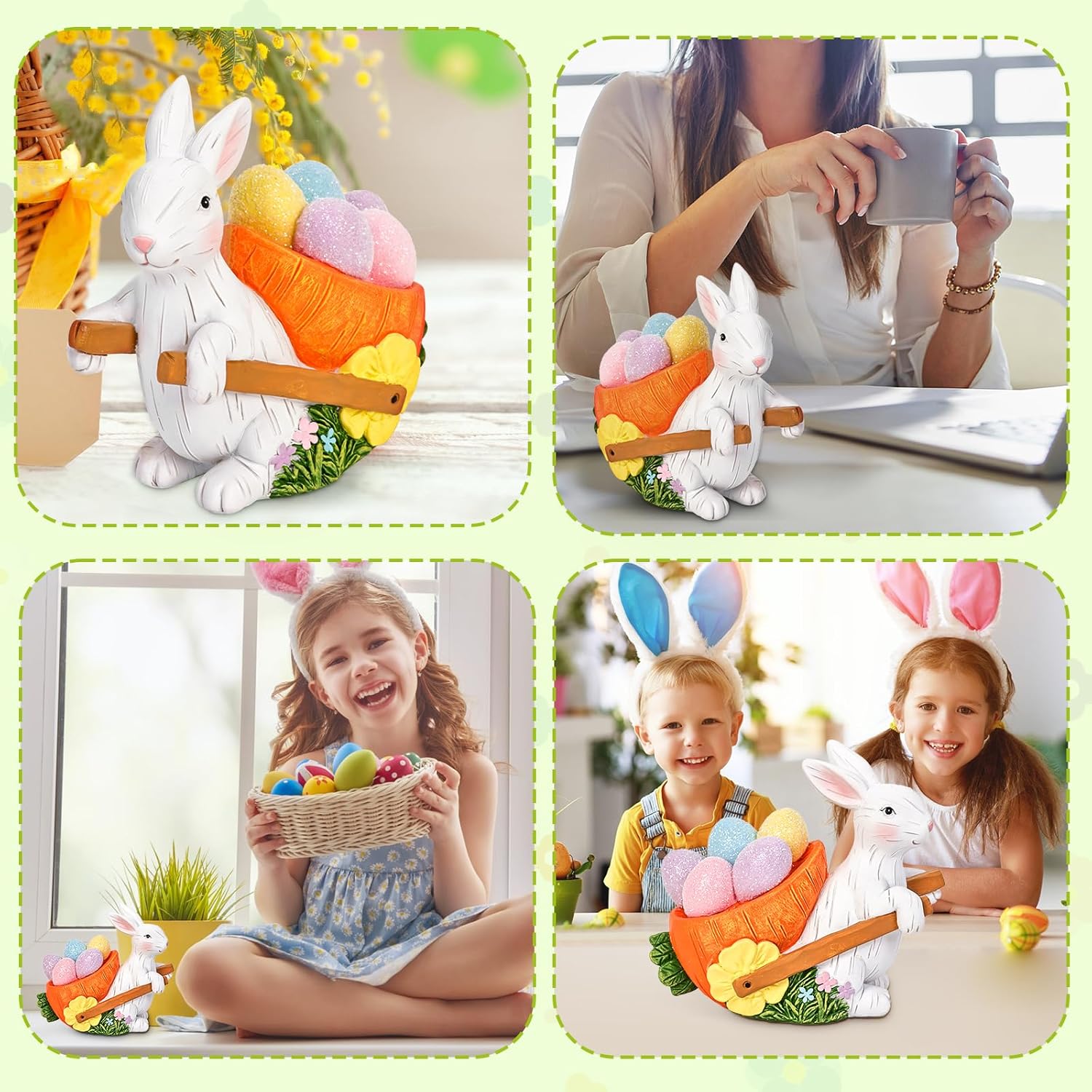 Fribtest Easter Bunny Figurine Home Decor