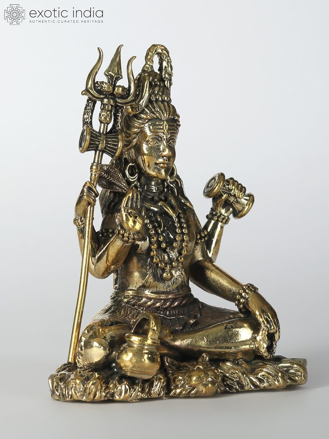 Small Superfine Lord Shiva Brass Statue for Home Puja Mandir