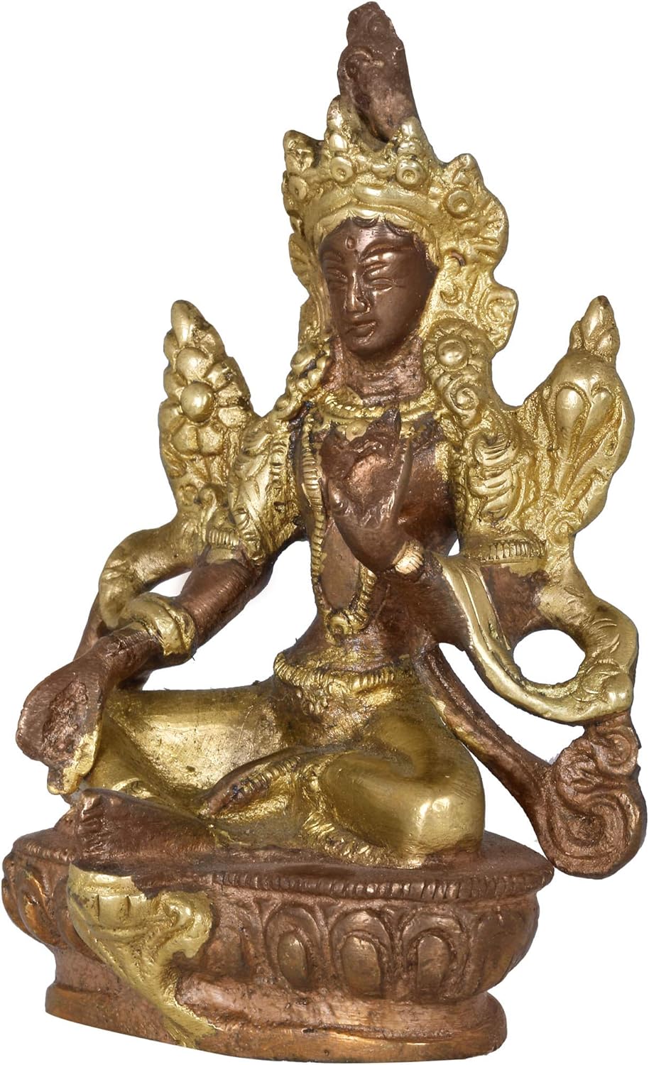 Tibetan Buddhist Green Tara Brass Statue - 45 Inch