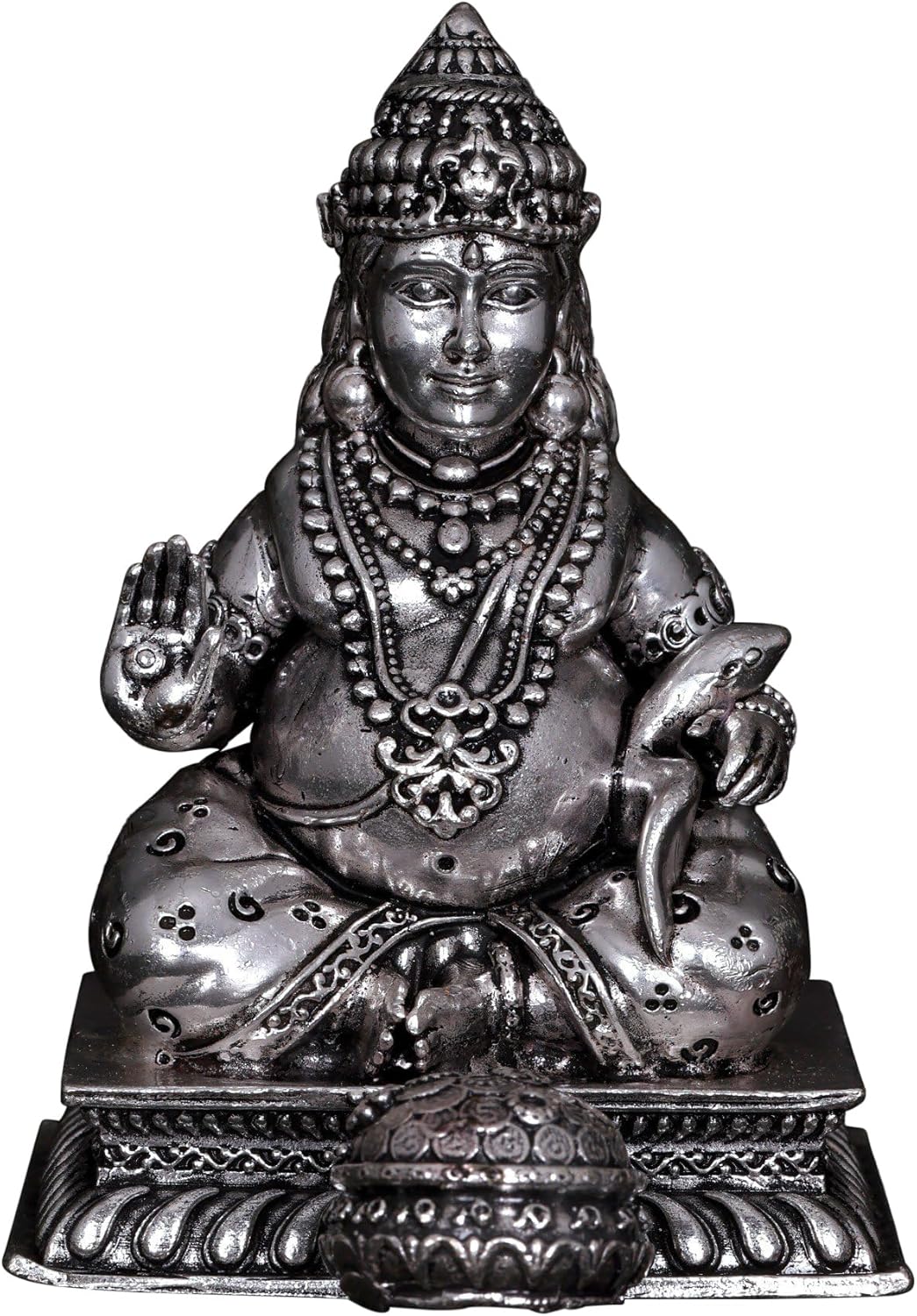 Small Superfine Blessing Lord Kubera Brass Statue 1