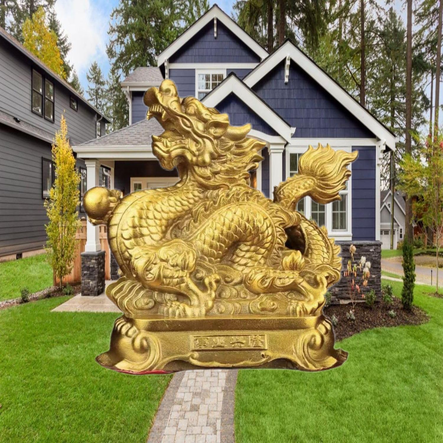 Ecqizer Large Chinese Feng Shui Zodiac Statue
