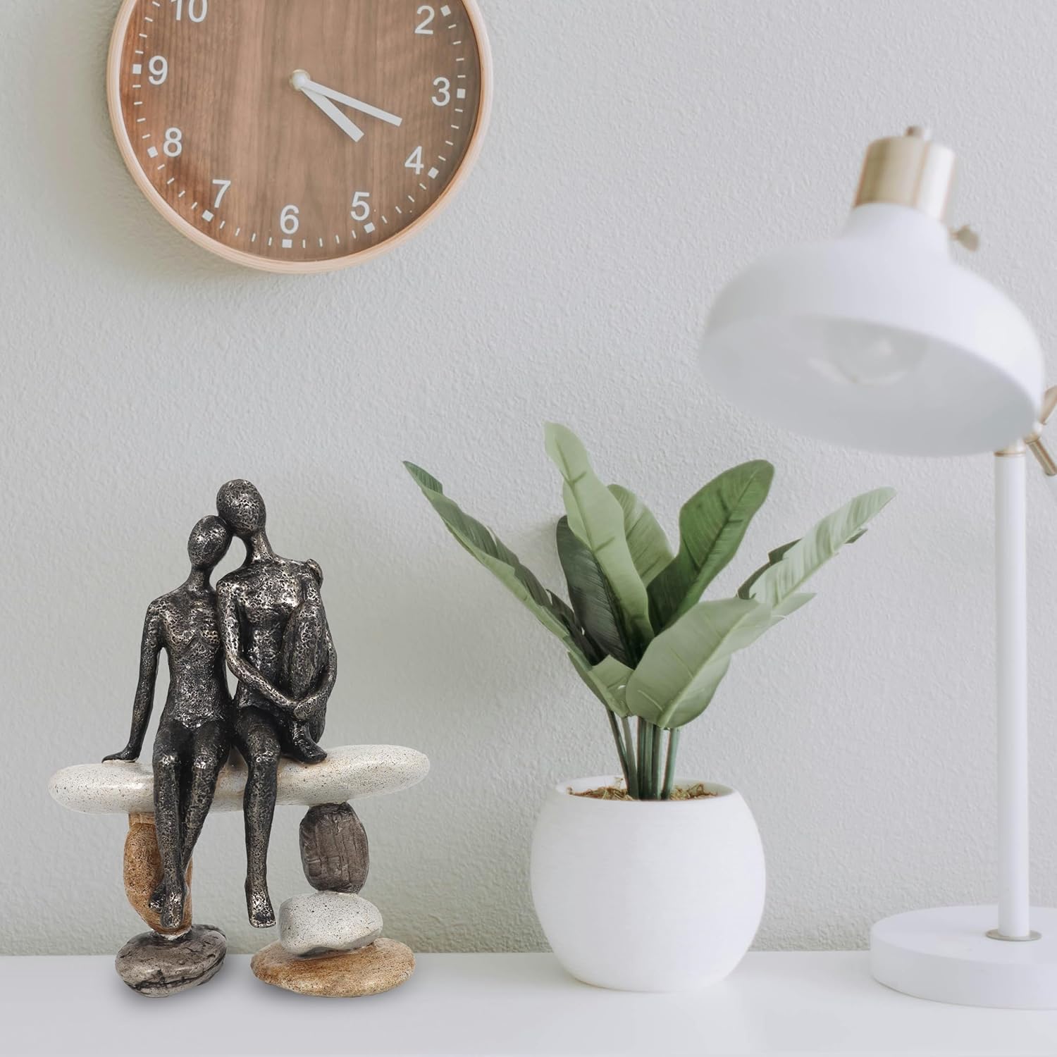 Abstract Couple Statue Cast Iron Design