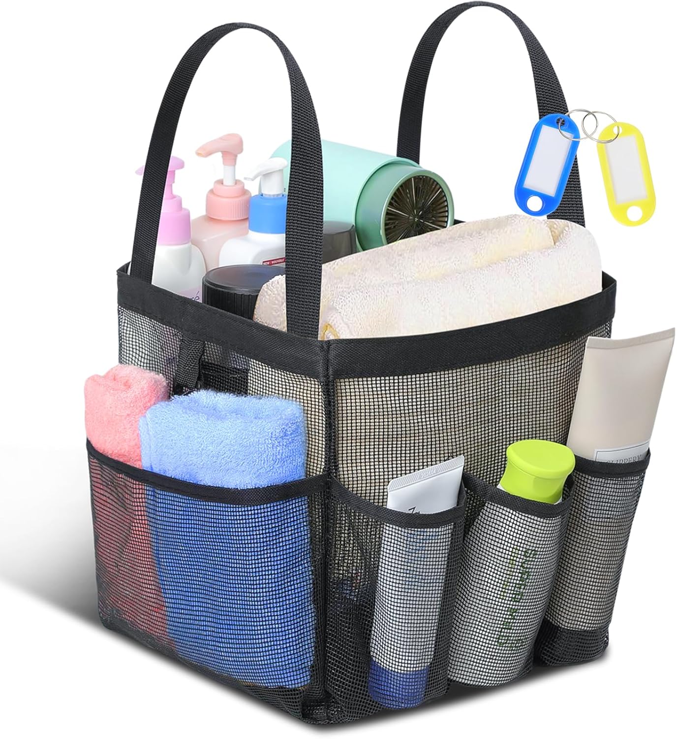 Temede Mesh Shower Caddy Tote with 8 Pockets