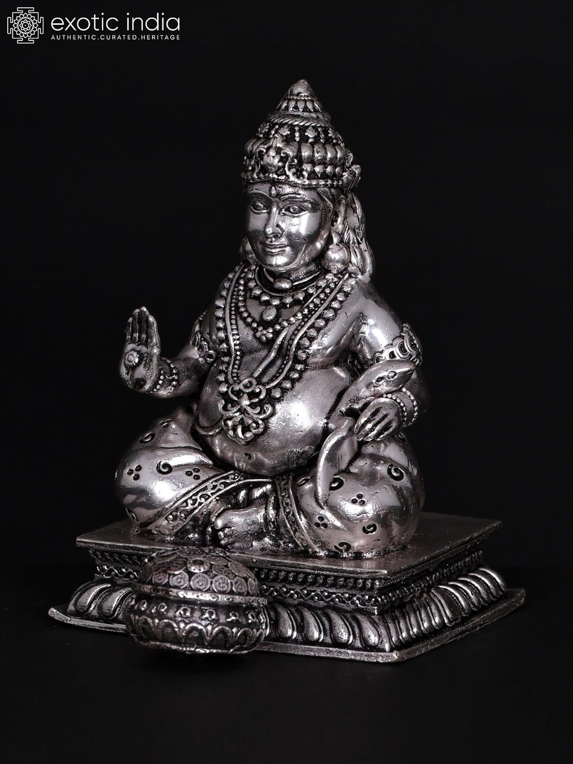 Small Superfine Blessing Lord Kubera Brass Statue 1