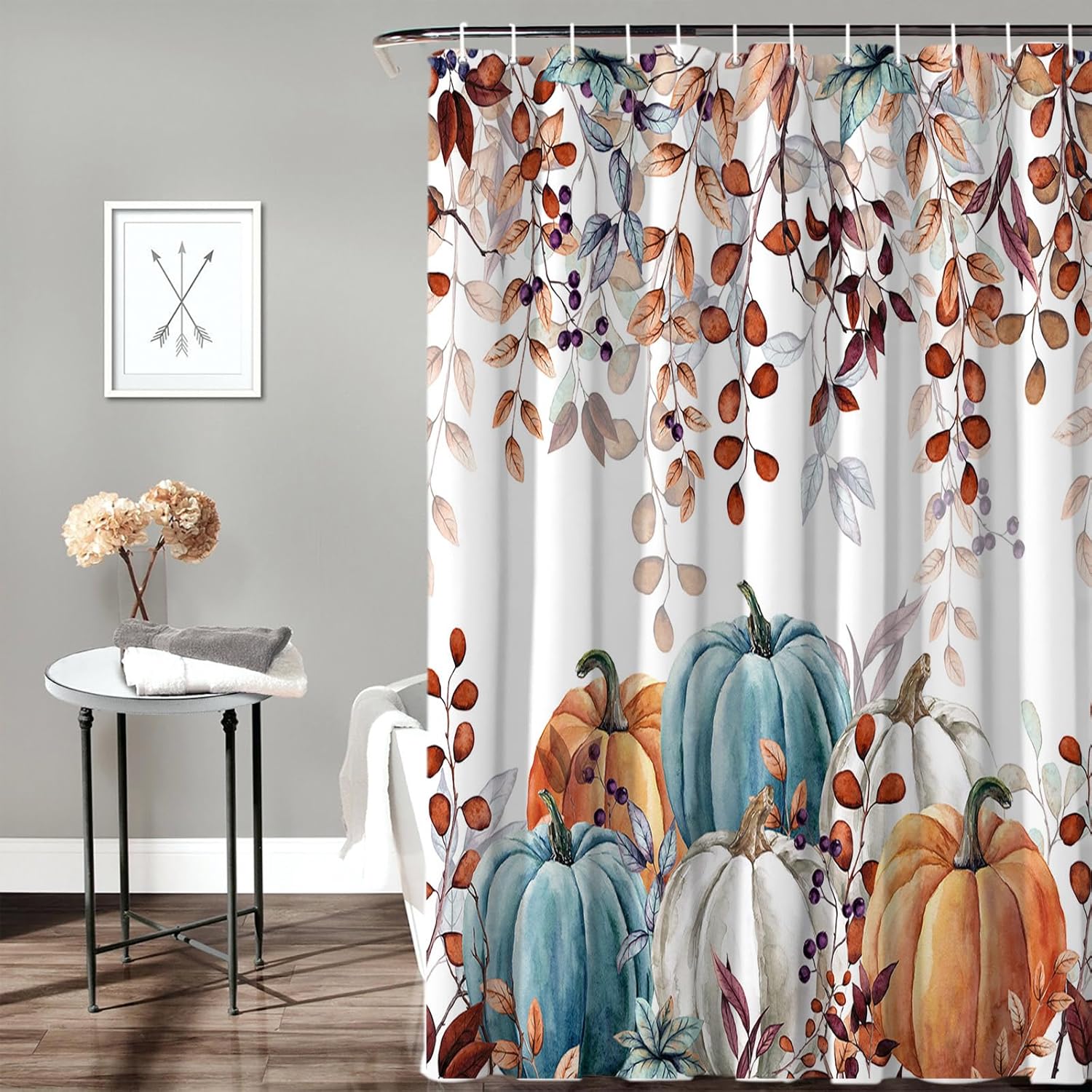 Vandarllin Fall Thanksgiving Shower Curtain Set 1