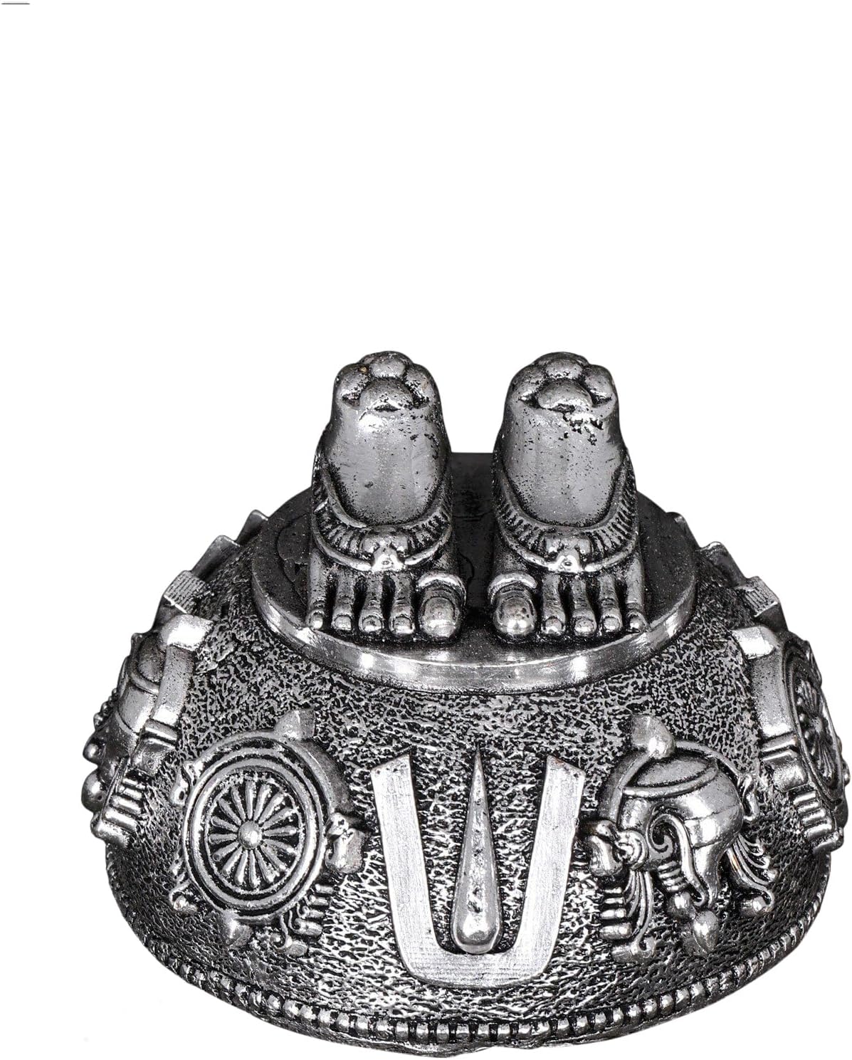 Small Superfine Brass Vishnu Charan Paduka Statue