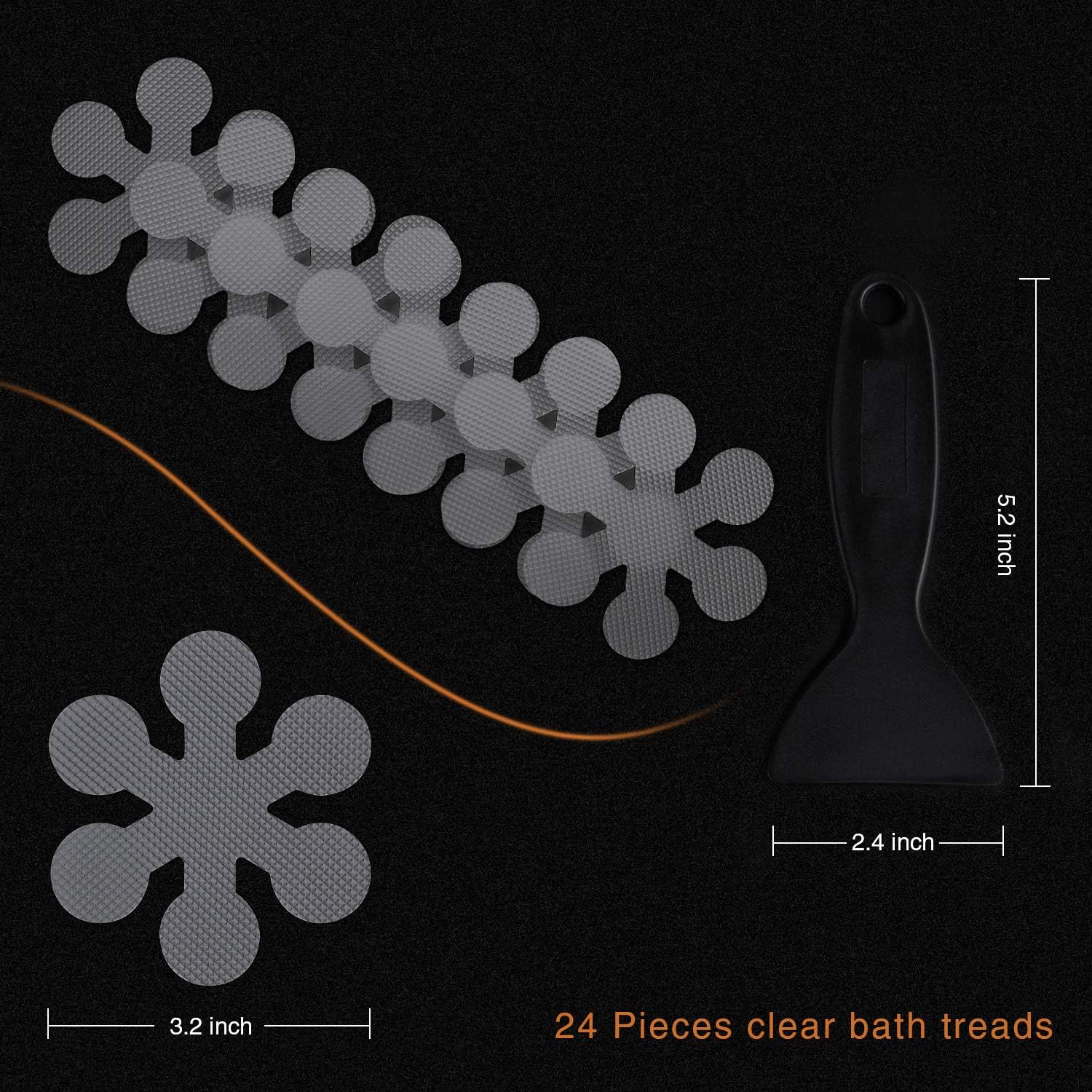 Secopad Bathtub Stickers Non-Slip 12 PCS Safety Treads