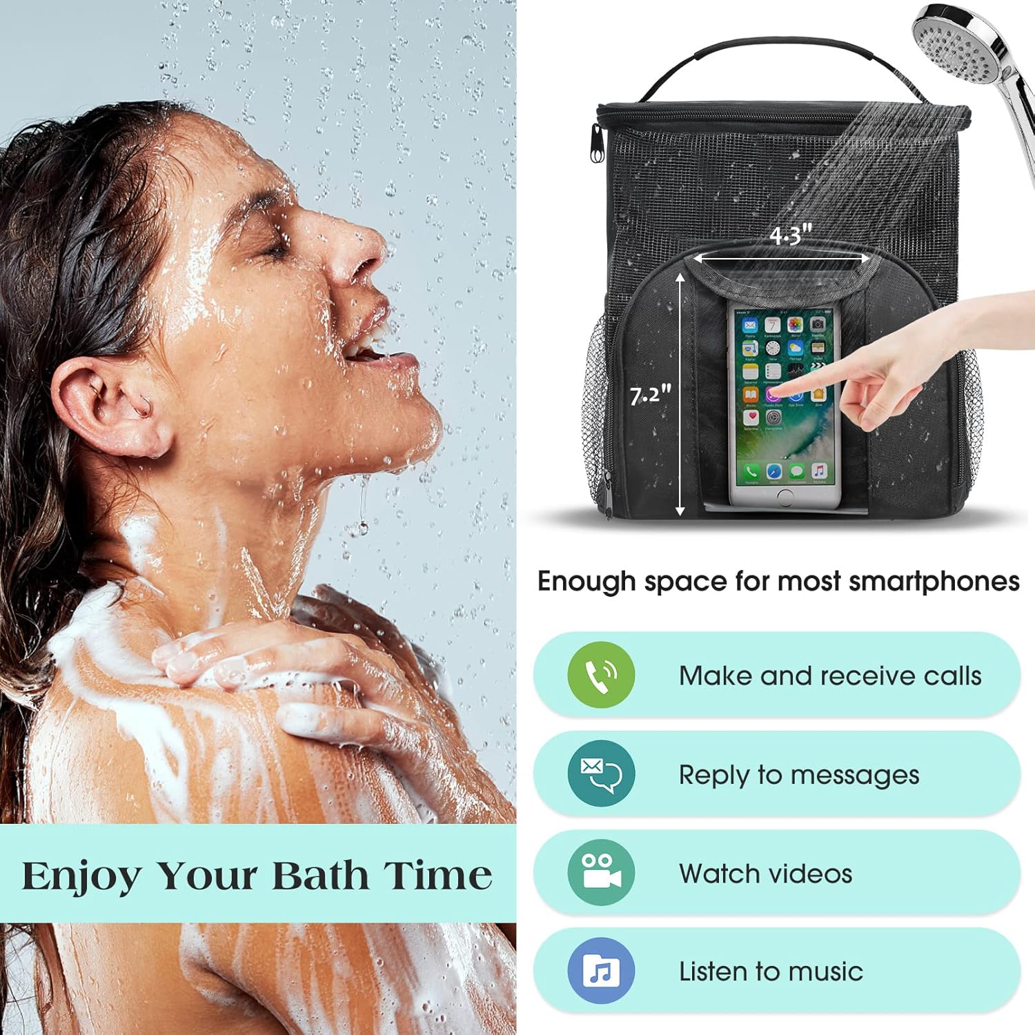 Attmu Portable Shower Caddy College Tote Bag