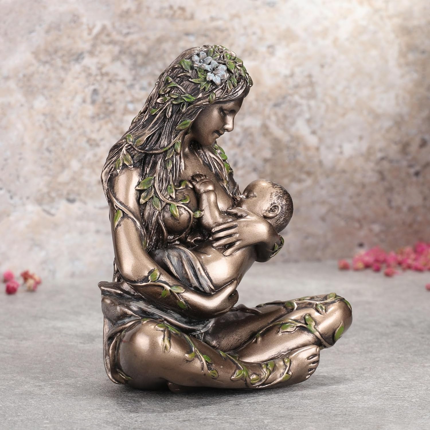 Veronese Design 4 38 Inch Mother Earth Gaia Nurturing Baby Resin Sculpture